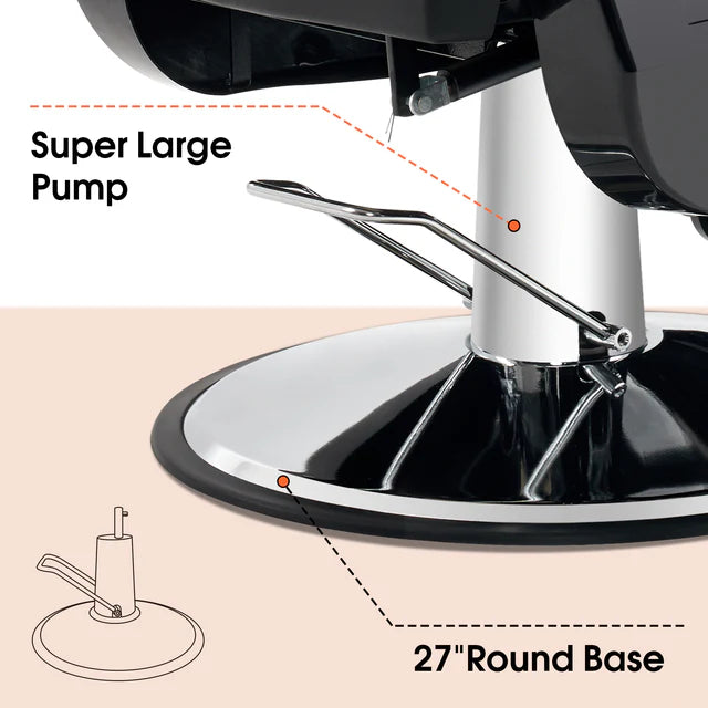 Silla de peluquero reclinable hidráulica, salón de belleza multiusos, equipo de estilismo para Spa