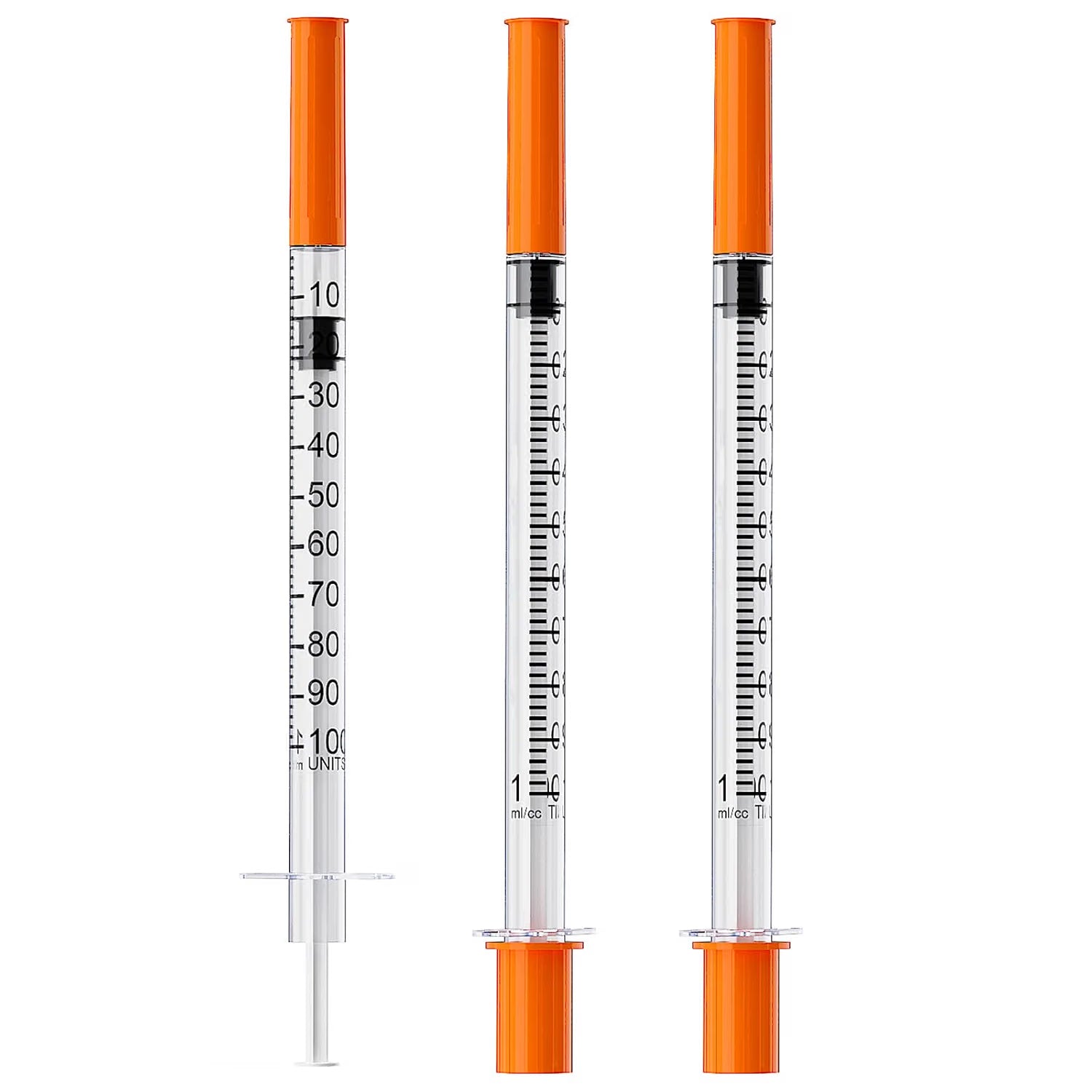 U-100 1mL/cc Lab Syringes with 30G 1/4" (6mm) Bag of 10