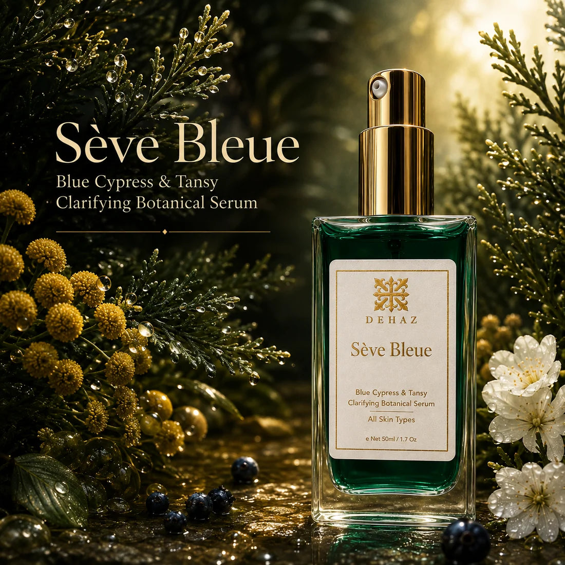 SÈVE BLEUE — Blue Cypress & Tansy Clarifying Botanical Serum 1.7 oz - 50 ml