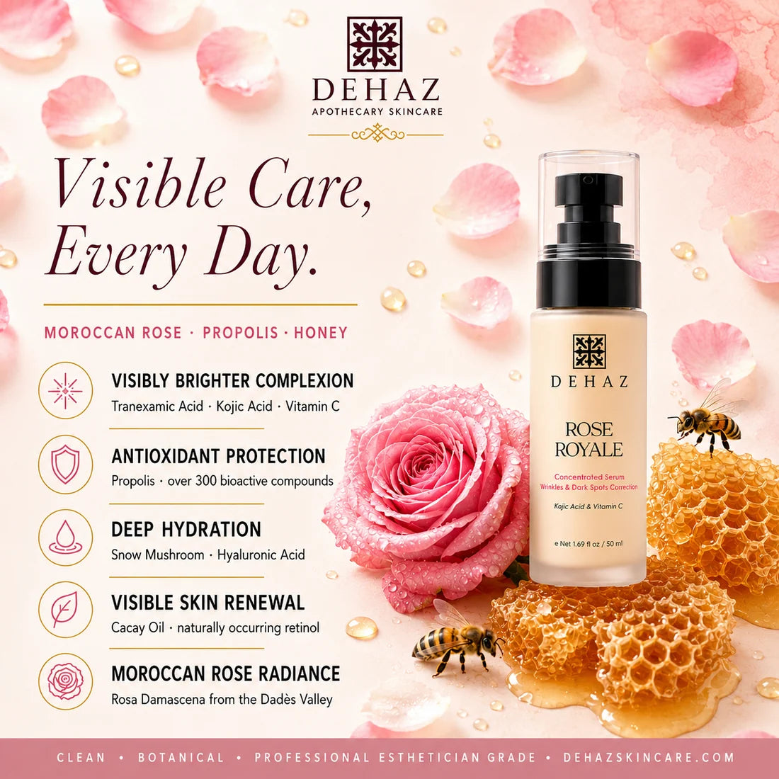 DEHAZ ROSE ROYALE CONCENTRATED SERUM 1.69 oz / 50 ml