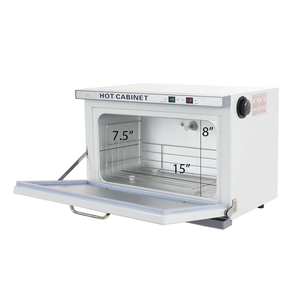 GABINETE PARA TOALLAS CALIENTE DE 24 PIEZAS CON ESTERILIZADOR UV