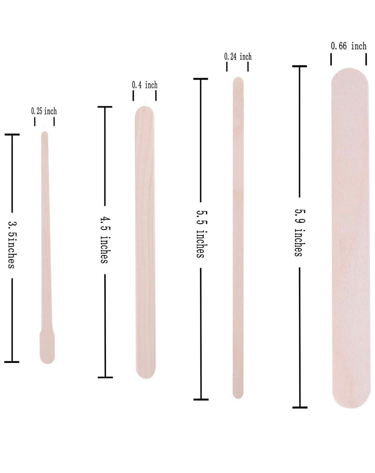 Aplicadores de cera en barra medianos - 100 unidades