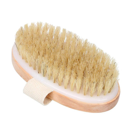 BODY BRUSH OVAL NATURAL BRISTLE