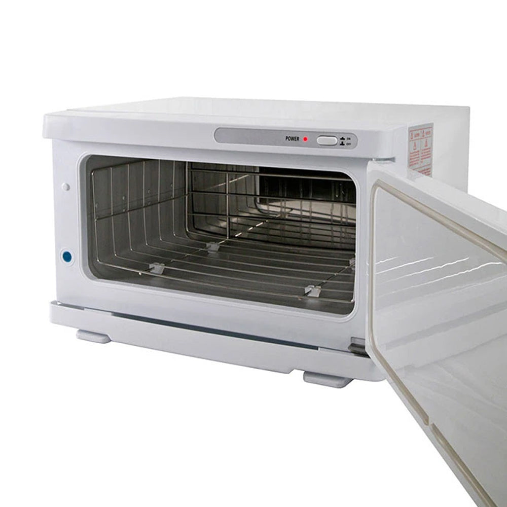 GABINETE PARA TOALLAS CALIENTE DE 12 PIEZAS CON ESTERILIZADOR UV